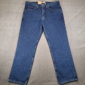 Lee Regular Fit Straight Leg Mens Jeans 36x30 Dark Wash Blue Denim New